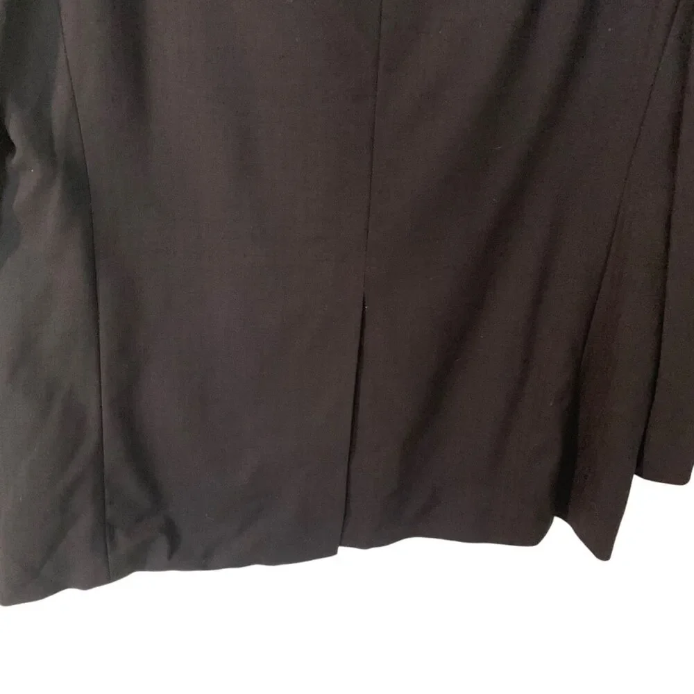 Brooks Brothers 346 Mens Black Wool 2 Button Blazer 45R Preppy Office Formal